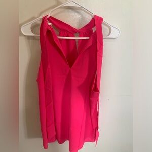Small Key Hole Sleeveless Blouse